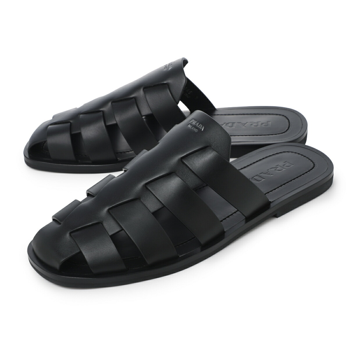 楽天市場】プラダ PRADA サンダル ミュール ブラック メンズ 大きい