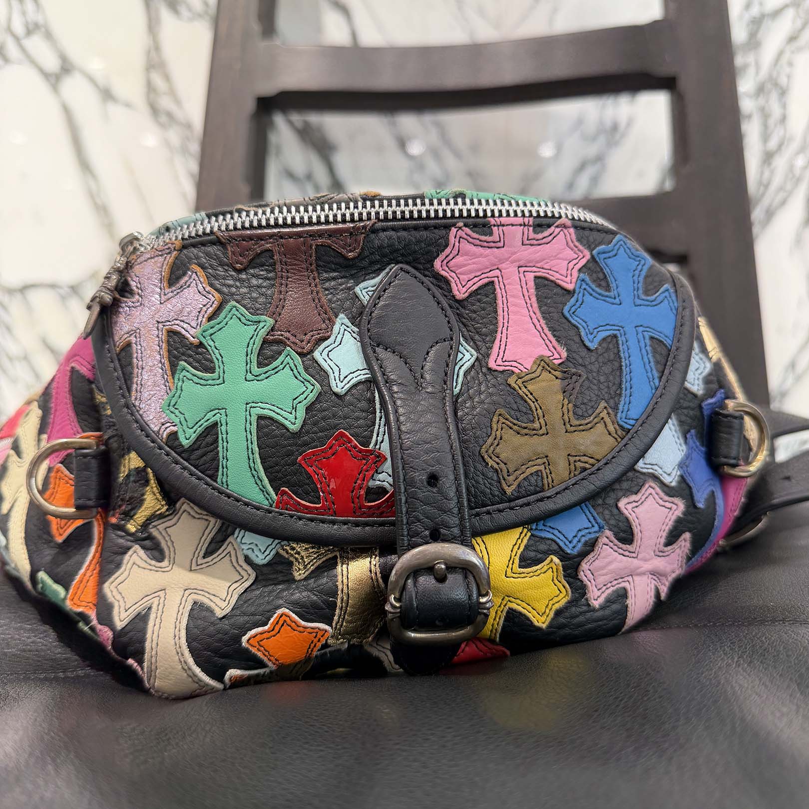 楽天市場】CHROME HEARTS SNAT BAG MINI MULTI COLOR CROSS LEATHER