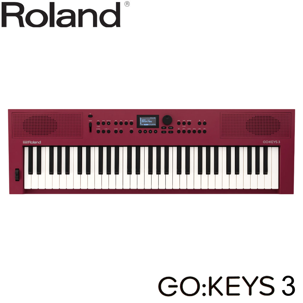 楽天市場】Roland 高音質 電子キーボード GO KEYS 3 赤 RD 61鍵盤