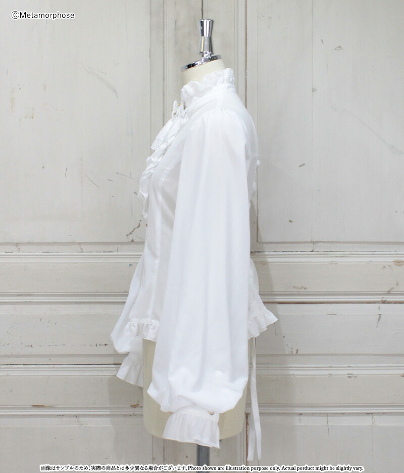 楽天市場】メタモルフォーゼ スタンドカラーairyフリルブラウス【2