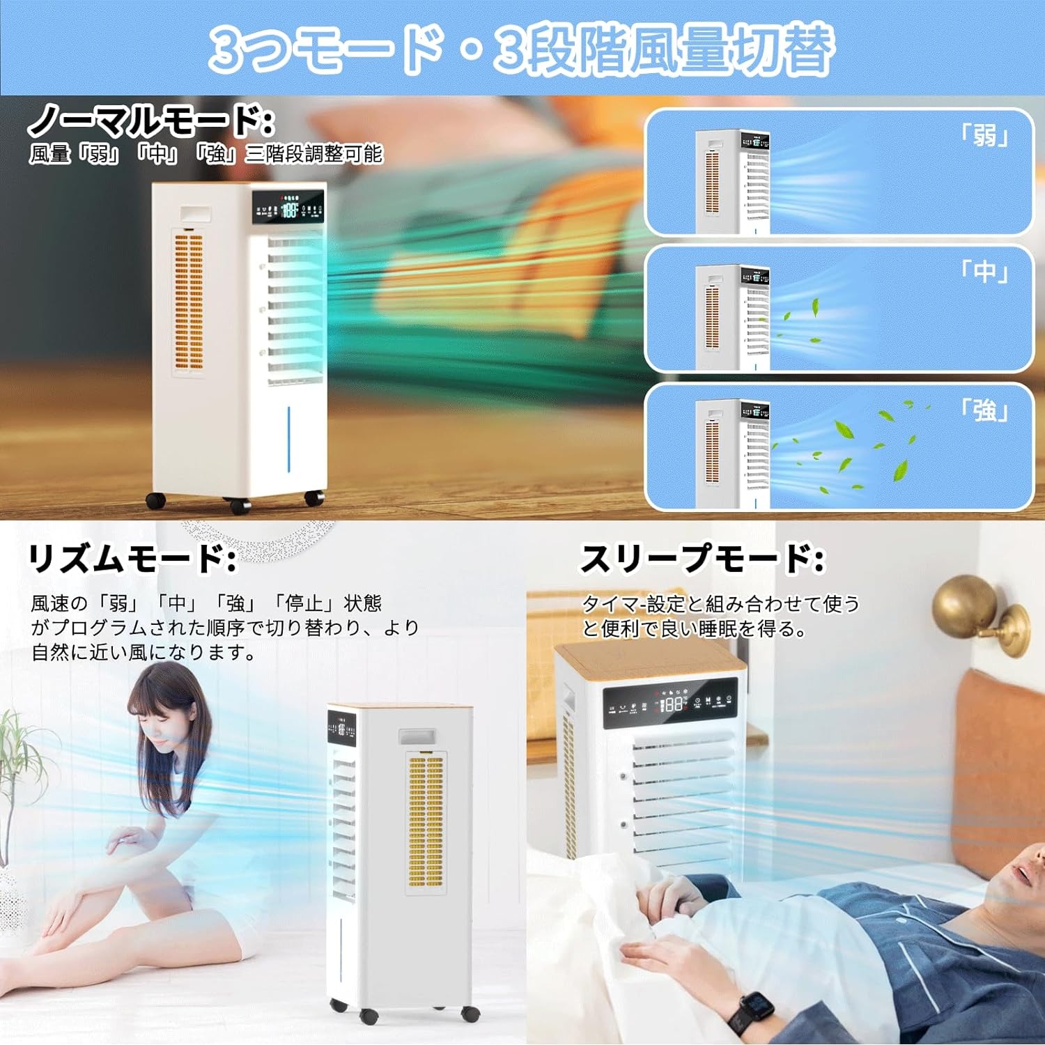 楽天市場】冷風機 冷風扇 【2025新登場＆12L大容量＆3段階風量切替