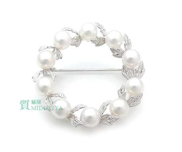 楽天市場】【緑屋質屋】ミキモト パールブローチ SV925 PB-24BS【中古