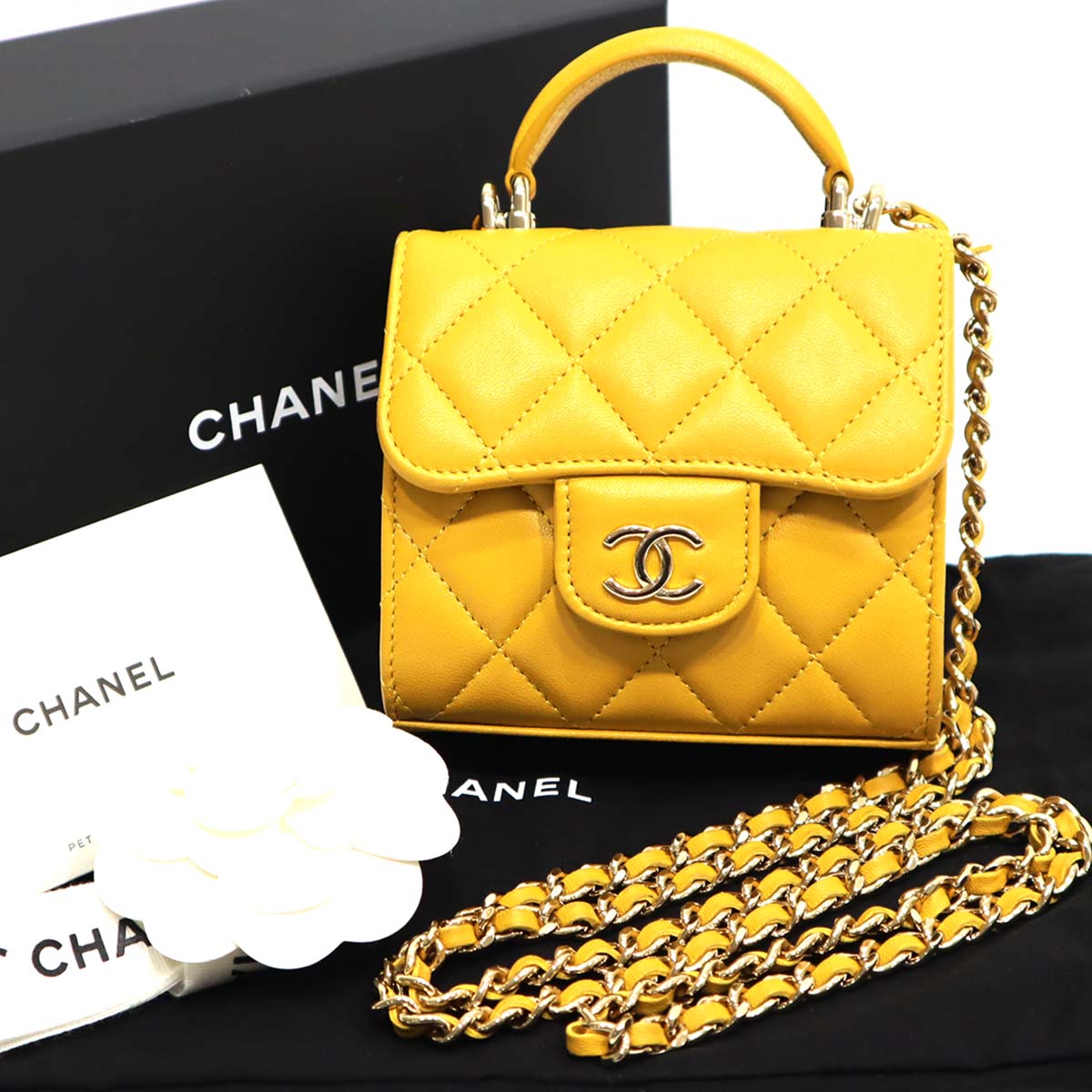 楽天市場】質屋 シャネル CHANEL ミニ マトラッセ クラッチ チェーン