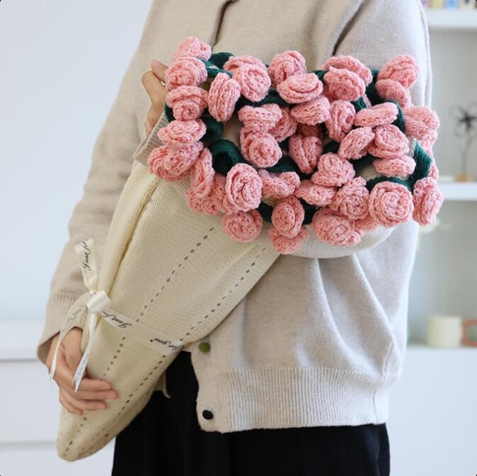 楽天市場】花束 ブランケット キットDIY手作り編み物かぎ針編みの