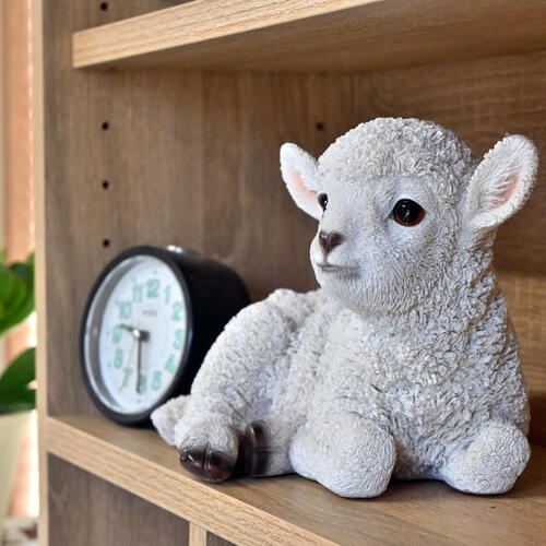 楽天市場】もふもふ子羊 ひつじ リアルな羊ひつじの置物 かわいい置物