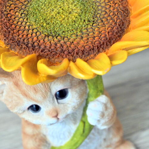 楽天市場】ひまわりにゃんこひまわりのトレイを持つ茶トラ猫ひまわり