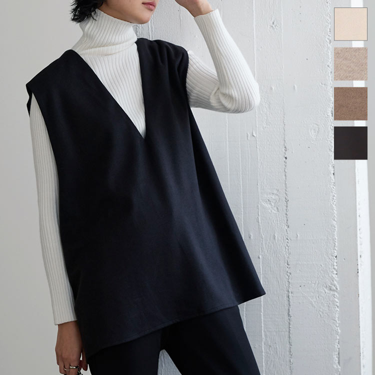 楽天市場】 起毛ポンチVネックベスト [C6623] ベスト ジレ Vネック