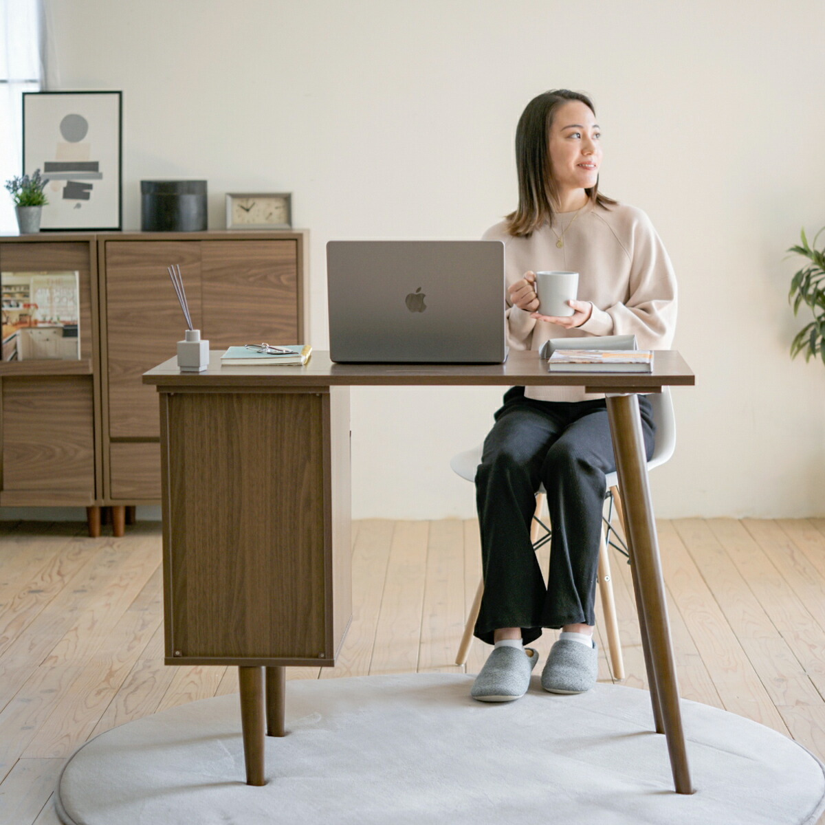 楽天市場】パソコンデスク W940 D465 H750 作業デスク 木製デスク