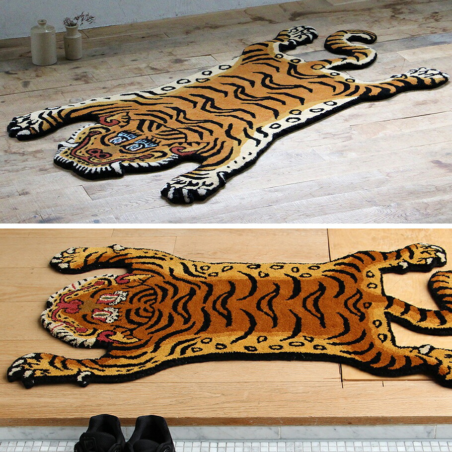 楽天市場】【全3サイズ】Tibetan Tiger Rug（チベタンタイガーラグ