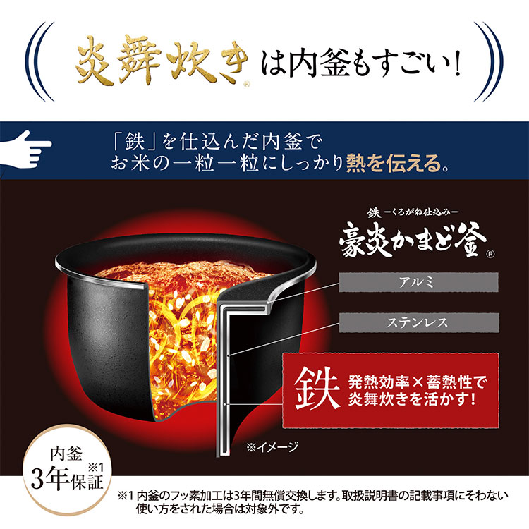 楽天市場】【2025年7月新商品】象印 圧力IH炊飯ジャー 炎舞炊き 5.5合