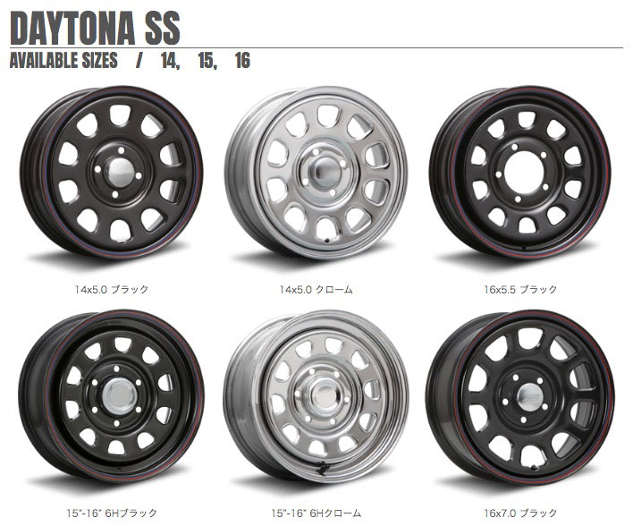 楽天市場】MLJ デイトナSS DAYTONA SS 16インチ 7.0J 38 6-139 BLACK