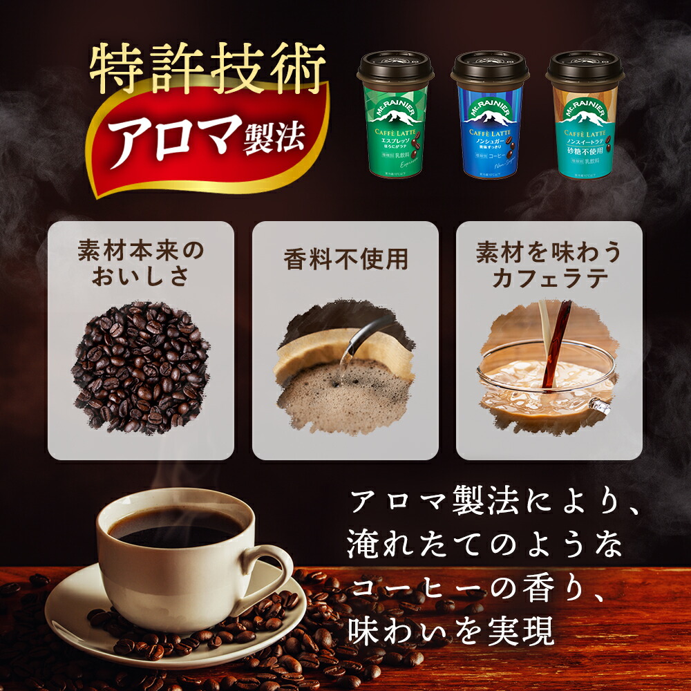 楽天市場】マウントレーニア カフェラッテ ノンスイートラテ 3ケース