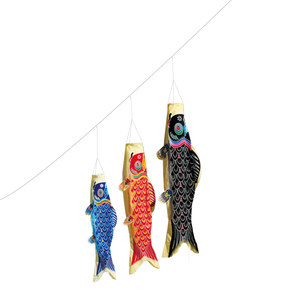 鯉のぼり 手染め もざいく鯉 1mセット 子鯉 青 鯉のぼり 鯉のぼり 手