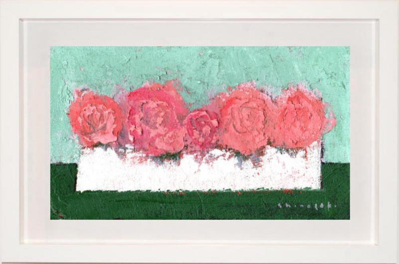 篠崎晴夫　Shinozaki Haruo FLOWERS キャンバスF3 サイン 楽天市場】 お勧め作家 > 篠崎晴夫 : アートギャラリーモトカワ