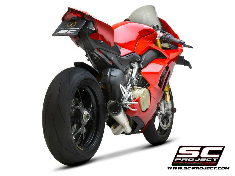 ドゥカティ新型パニガーレV4用チタンスリップオンマフラー 96482341AA