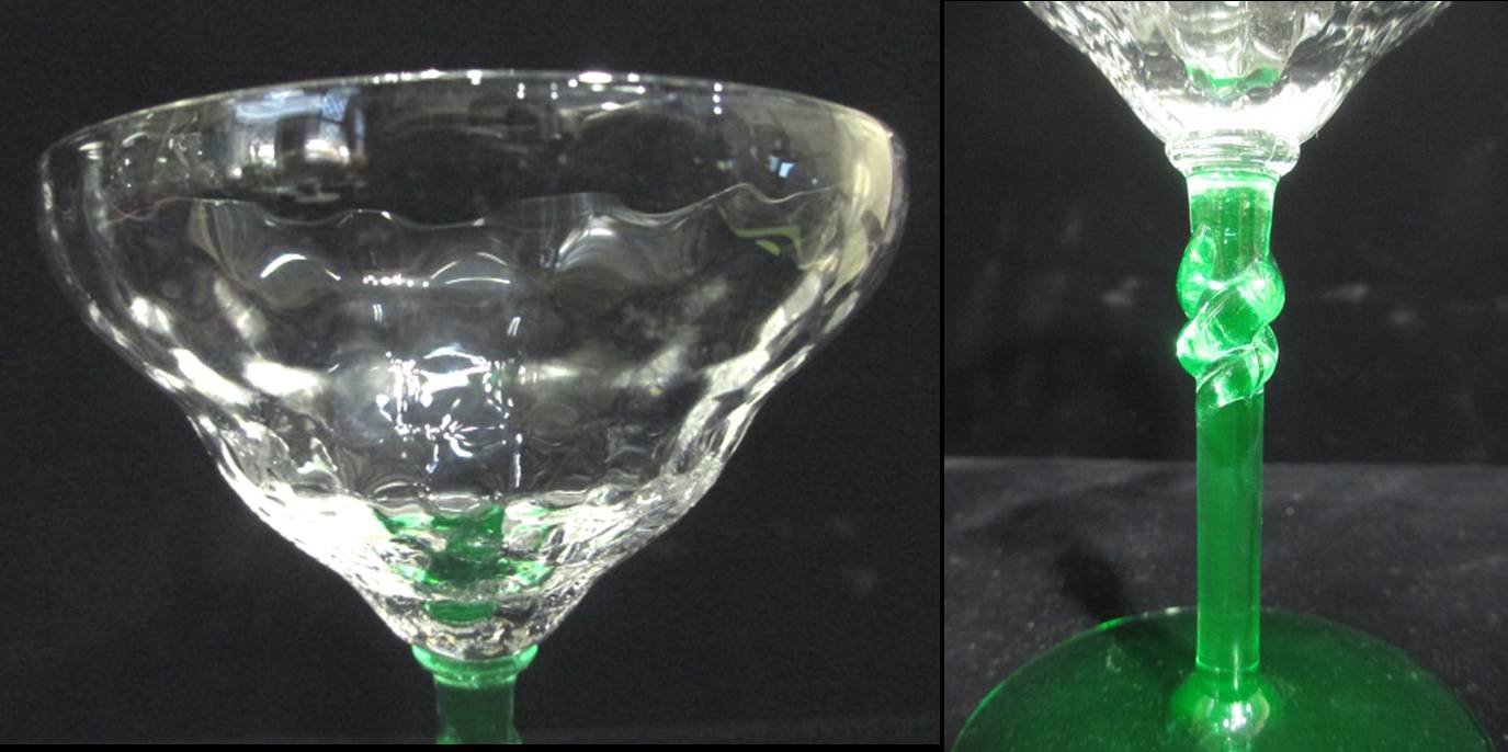 楽天市場】【アンティーク ウランガラス】 ワイングラス