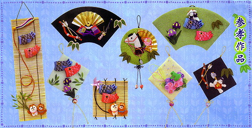 楽天市場】ちりめん細工パーツ（完成品）・春駒 : 布がたり・ちりめん