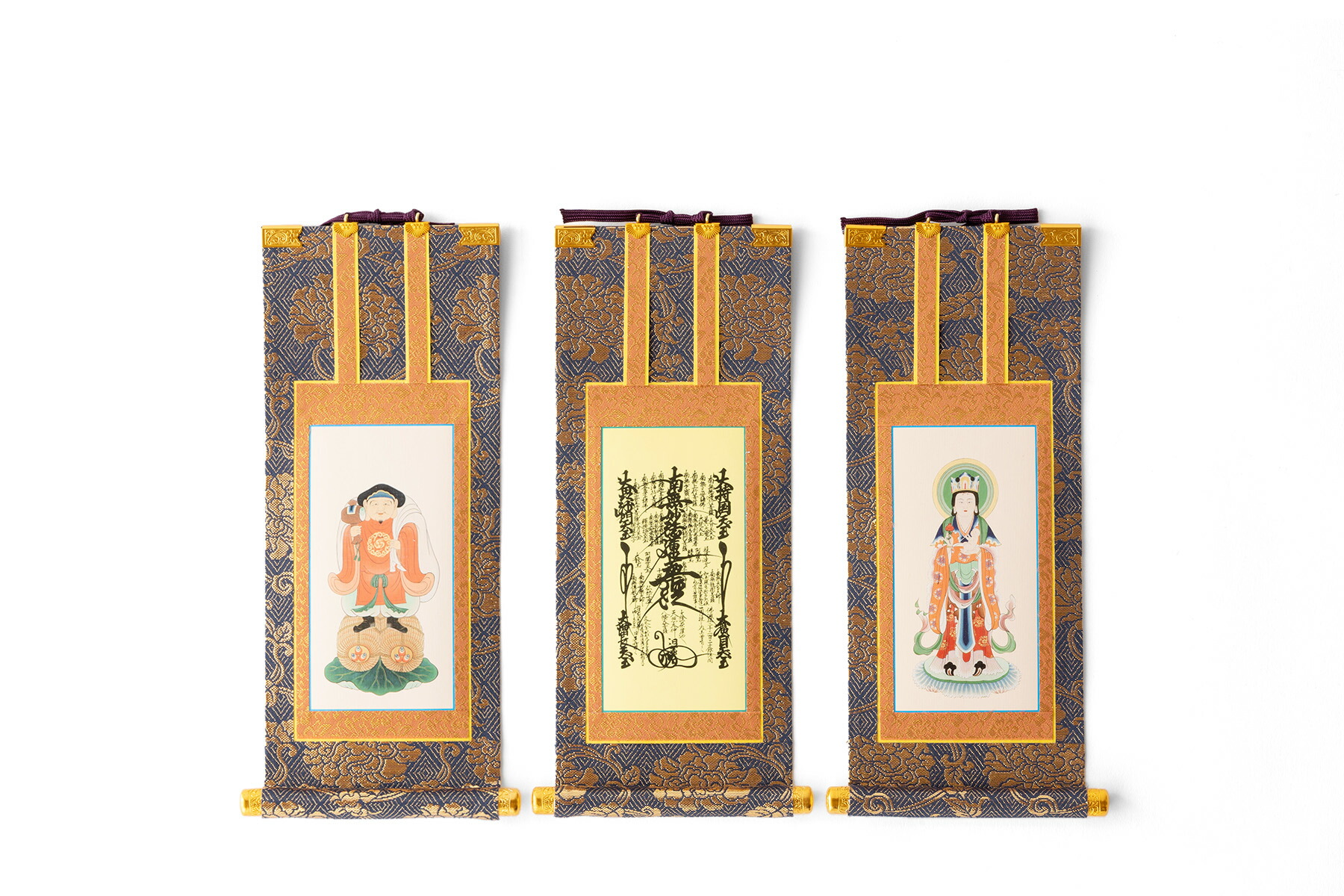 楽天市場】掛軸 仏壇用 日蓮宗 金襴 一幅 選べる4サイズ 豪華 伝統的