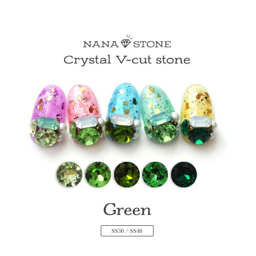 楽天市場】ラインストーン グリーン系 クリスタル クリスタル製