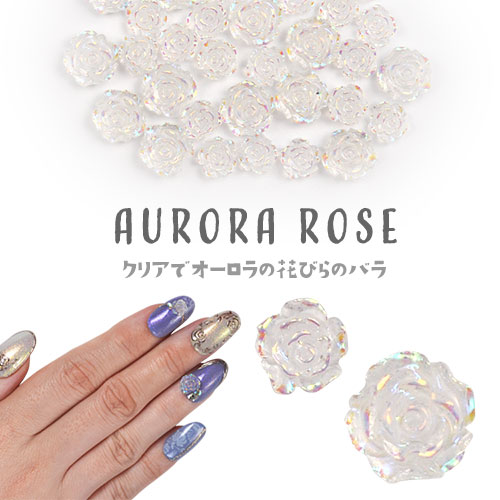 楽天市場】ネイルパーツ メタルパーツ 薔薇 フラワー 透明の薔薇