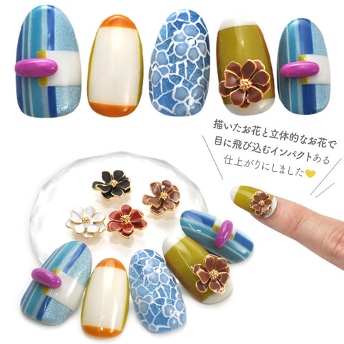 楽天市場】ネイルパーツ 2個入 立体 フラワー パーツ ネイル 花 ジェル