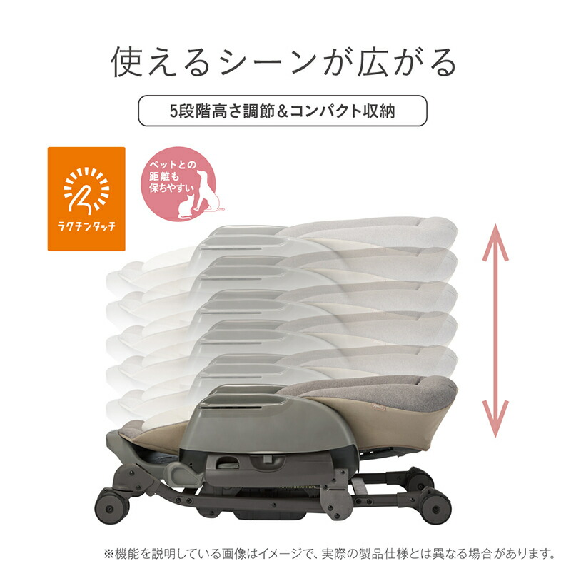 楽天市場】コンビ コンビ ネムリラ Auto DR グレー ハイローラック