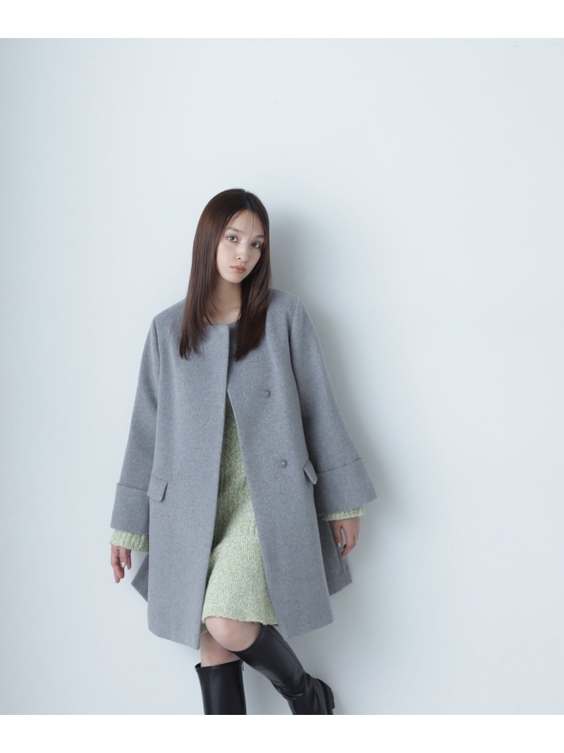 楽天市場】【SALE／10%OFF】ノーカラーミドルコート 24AW NATURAL