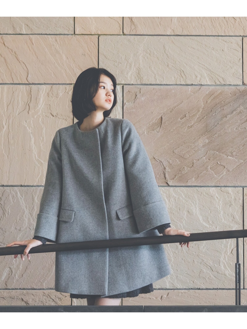 楽天市場】【SALE／10%OFF】ノーカラーミドルコート 24AW NATURAL