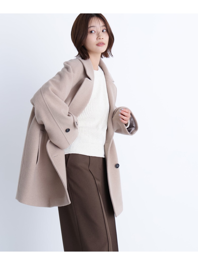 楽天市場】ダブルブレストフォルムミドルコート NATURAL BEAUTY BASIC