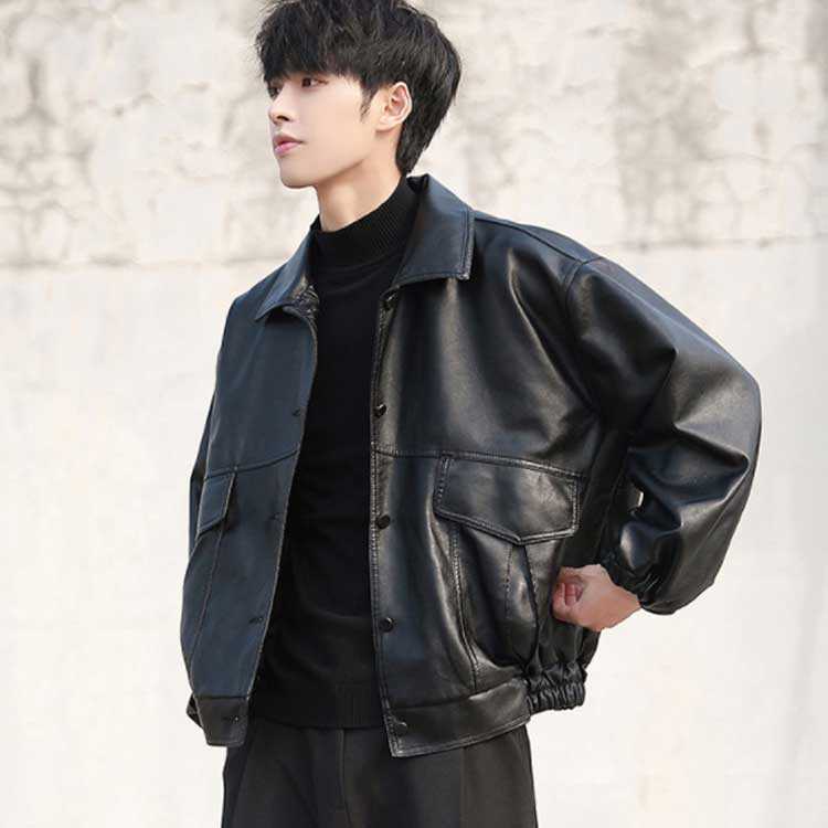 楽天市場】レザージャケット メンズ PU ライダース ジャケット