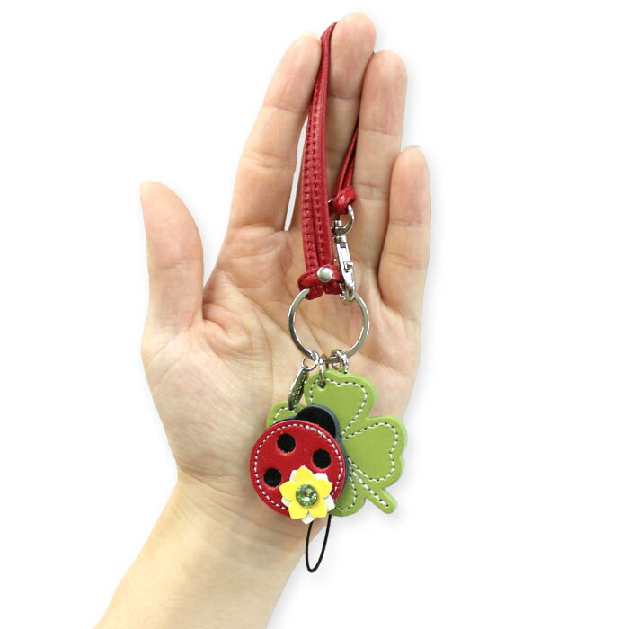 楽天市場】Happy てんとうむし クローバー キラキラ バッグチャーム 本