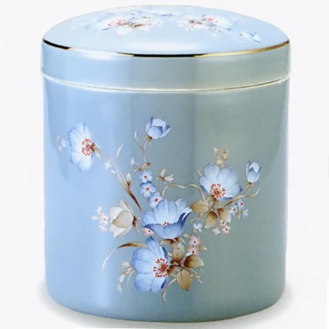 楽天市場】青地金彩骨入「優美シリーズ」 青地夢想花骨壷 4寸 / 5寸