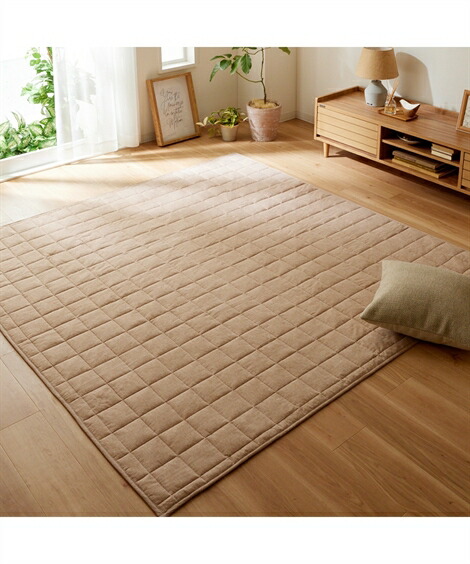 楽天市場】ラグ カーペット 絨毯 洗えるキルトラグ 麻混シリーズ 夏