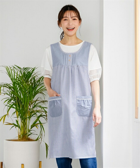 楽天市場】エプロン 大きいサイズ レディース 肌ざわりさわやか