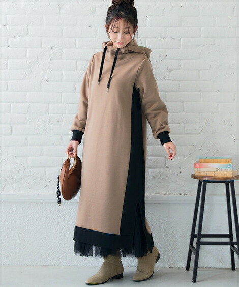 楽天市場】ワンピース 裏起毛 レディース きれいめ 秋 冬 ロング 帯電