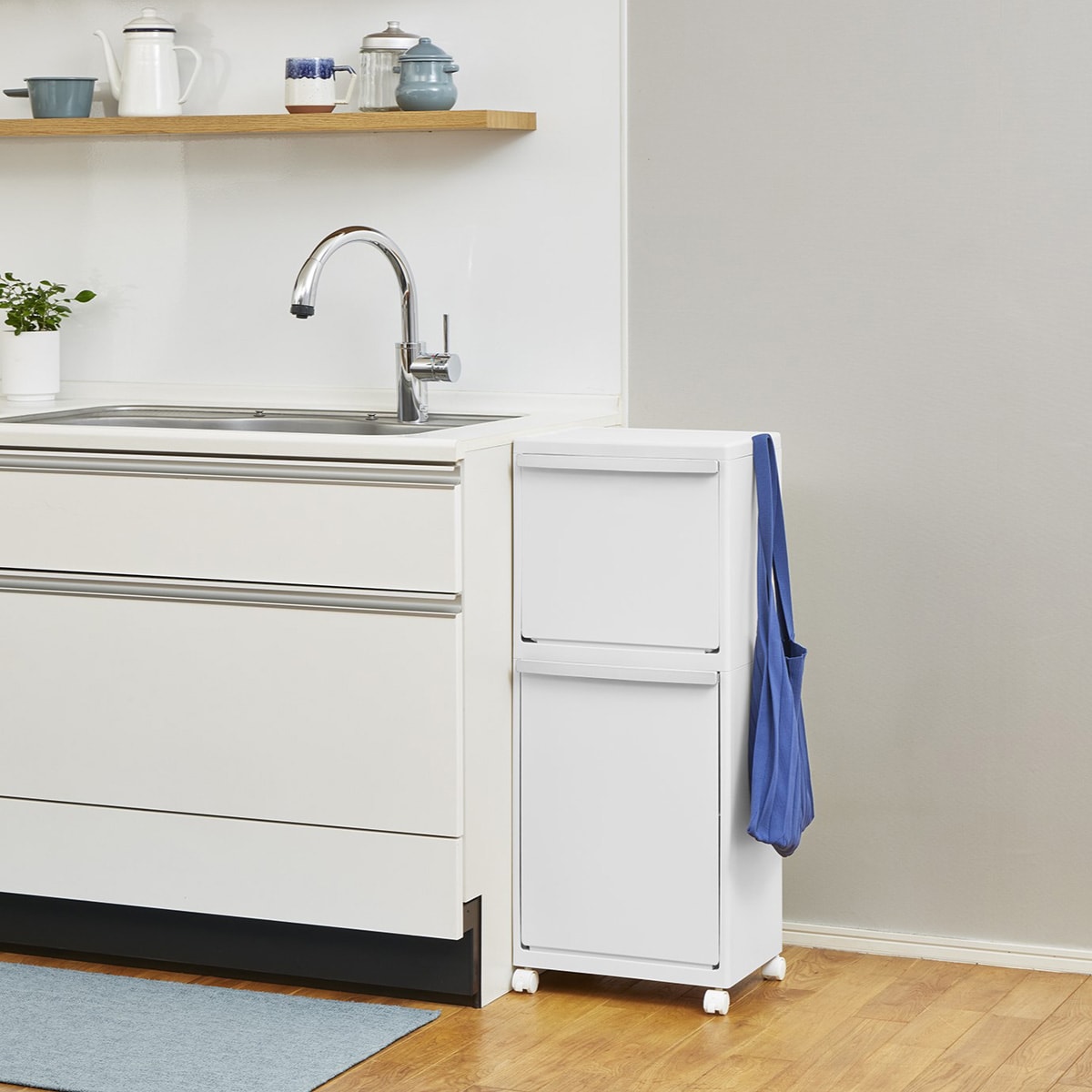 楽天市場】分別ダストボックス2段(深型×1)【玄関先迄納品】 ニトリ