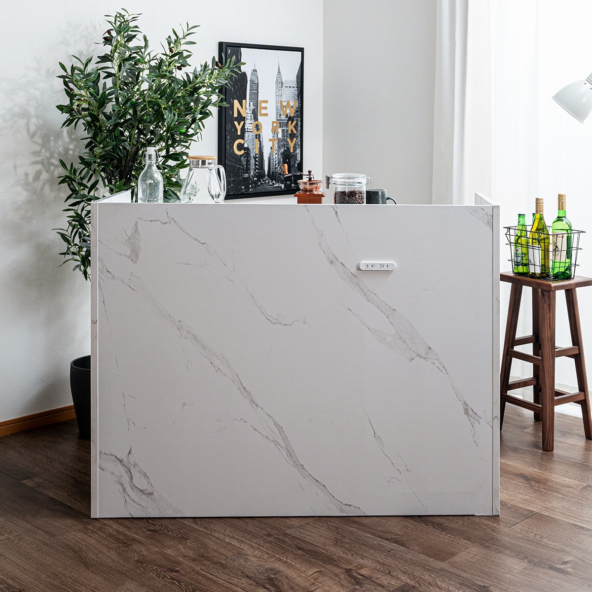 楽天市場】セラミック天板 両面カウンター 幅120cm (WH) ニトリ 【配送