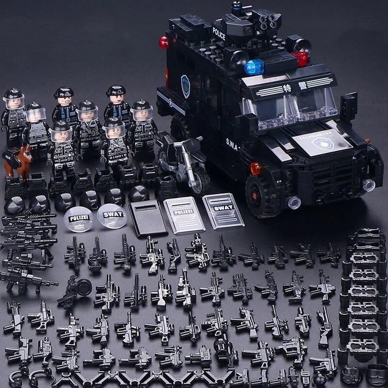 楽天市場】レゴ 互換 ミニフィグ 警察 特殊部隊 SWAT 機動隊 装甲車