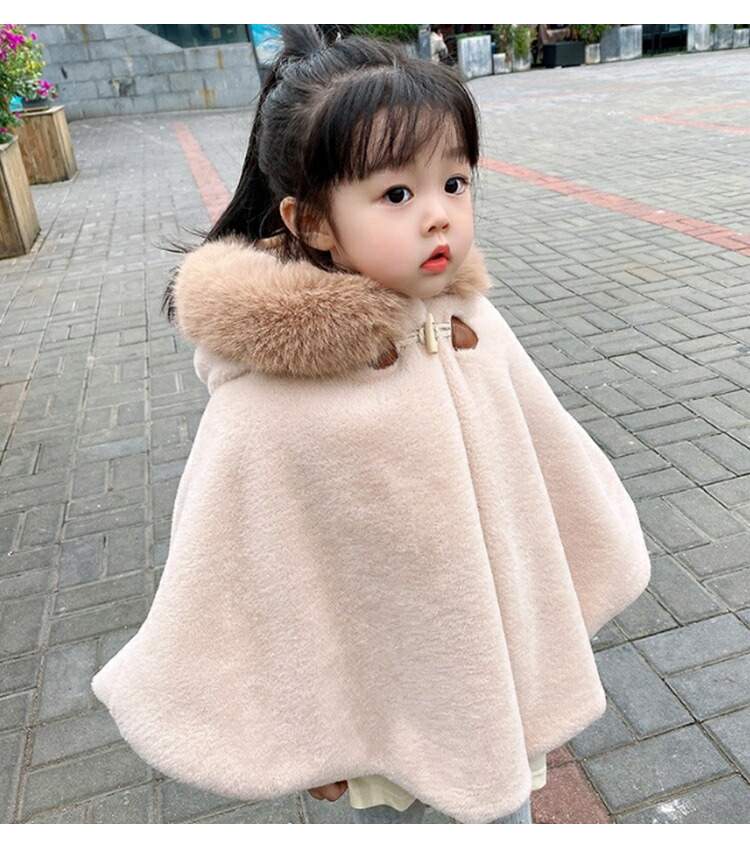 楽天市場】ポンチョ キッズ 子ども コート もこもこ 防寒 ふわふわ