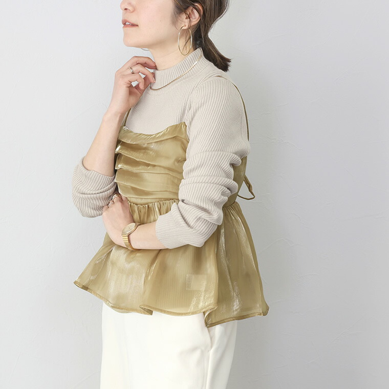 楽天市場】期間限定セール☆オーガンジービスチェキャミソール