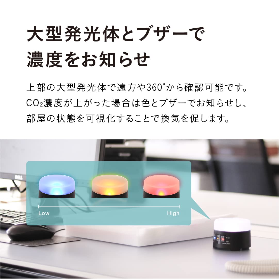 楽天市場】【日本精機】 CO2Lamp CO2センサー 白 二酸化炭素測定器