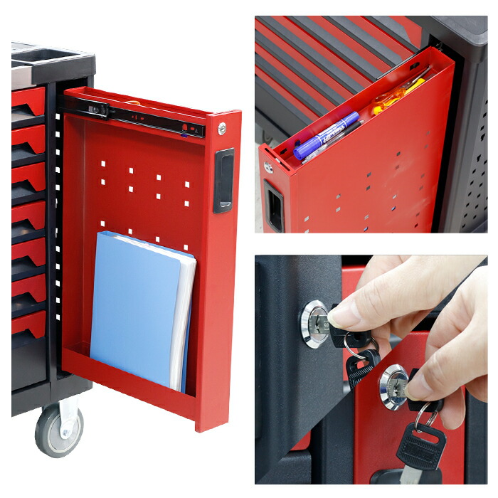 楽天市場】7段 工具箱 ローラーキャビネット 特大キャスター付 工具箱