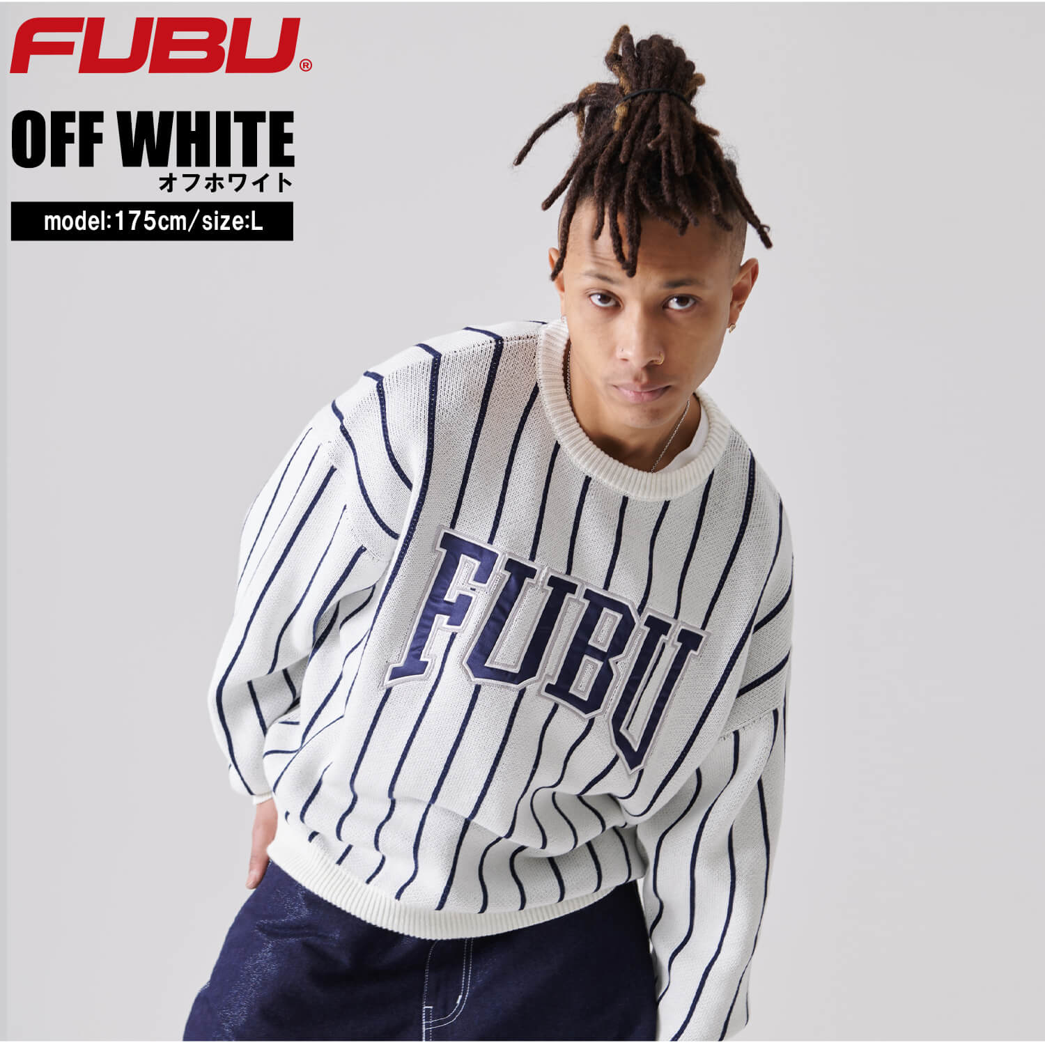 楽天市場】FUBU フブ セーター メンズ 長袖 春 秋 冬 ニット アクリル