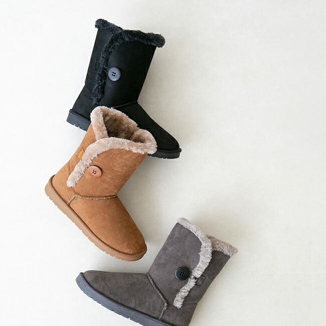 楽天市場】3/11 9:59マデ 3299円 送料無料 ベイリーボタン ムートン