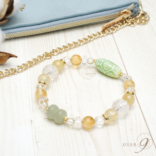 楽天市場】【a la mode 『老玉髄 緑 龍眼天珠ブレスレット』】【メール