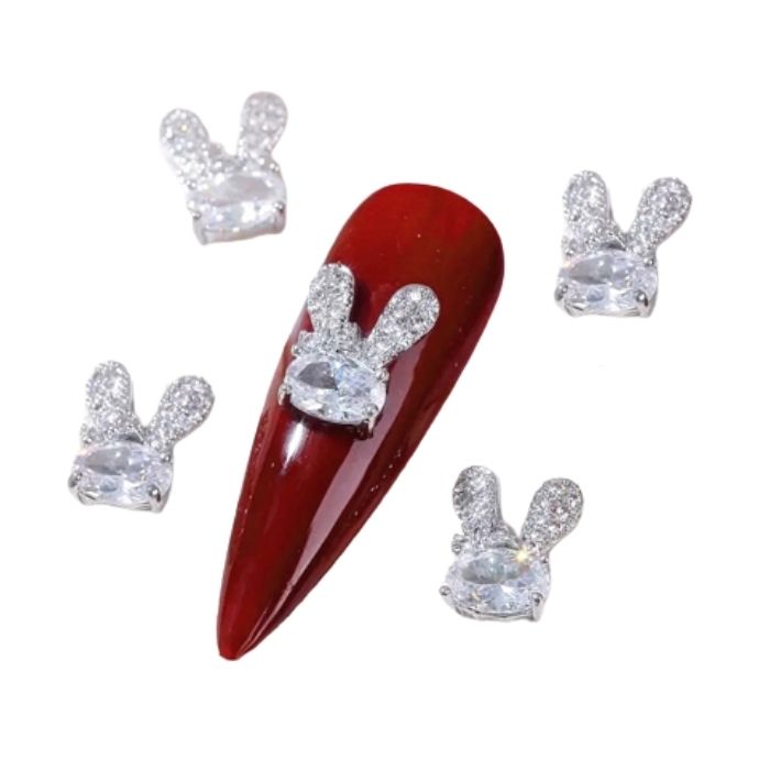 楽天市場】ポイント5倍ネイルパーツ リボン うさぎ 2個 ラビット