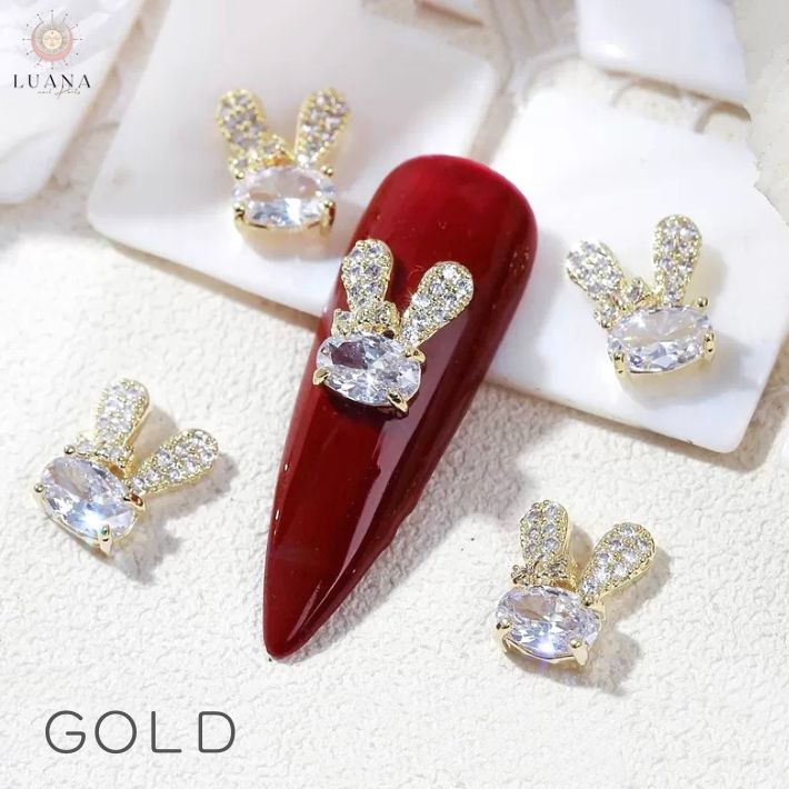 楽天市場】ポイント5倍ネイルパーツ リボン うさぎ 2個 ラビット