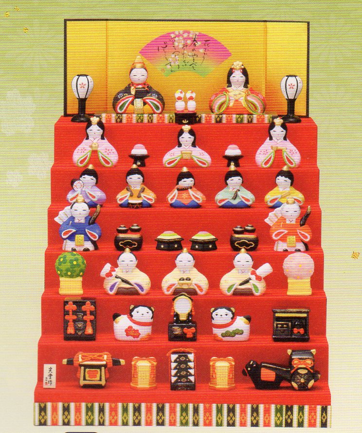 楽天市場】ミニチュア 雛人形 七 段の通販
