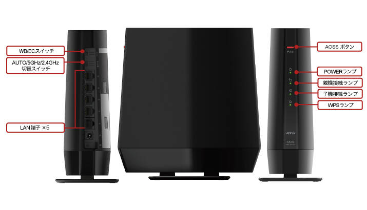 開封済・未使用】BUFFALO Wi-Fi6中継器WSR-5400AX6-MB 開封済・未使用