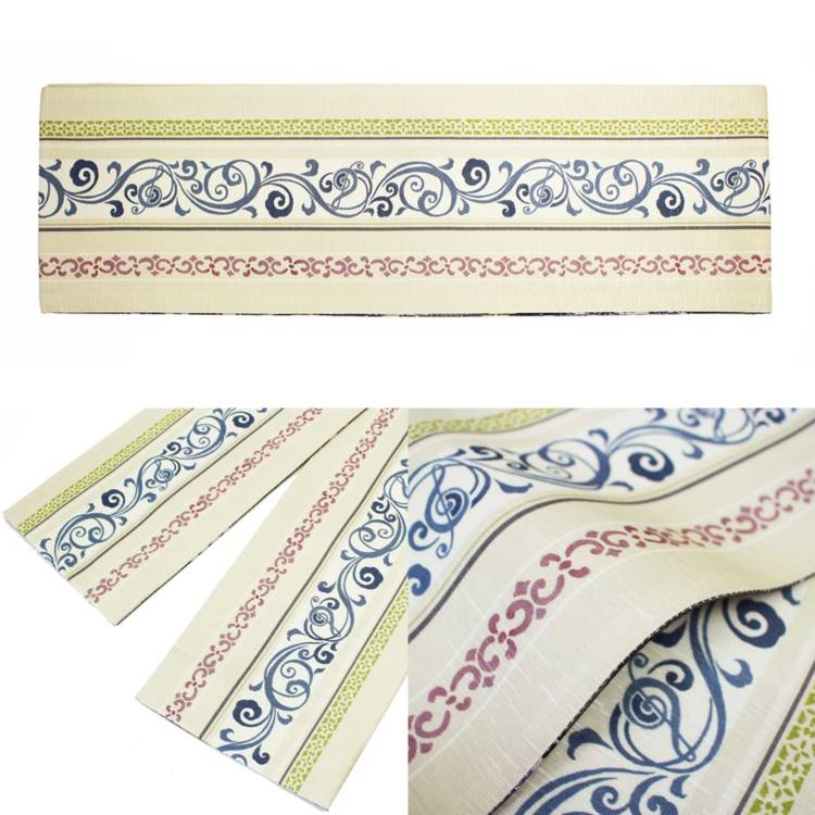 楽天市場】半幅帯 正絹 長尺 WAKKA リバーシブル 日本製 細帯 (WAに